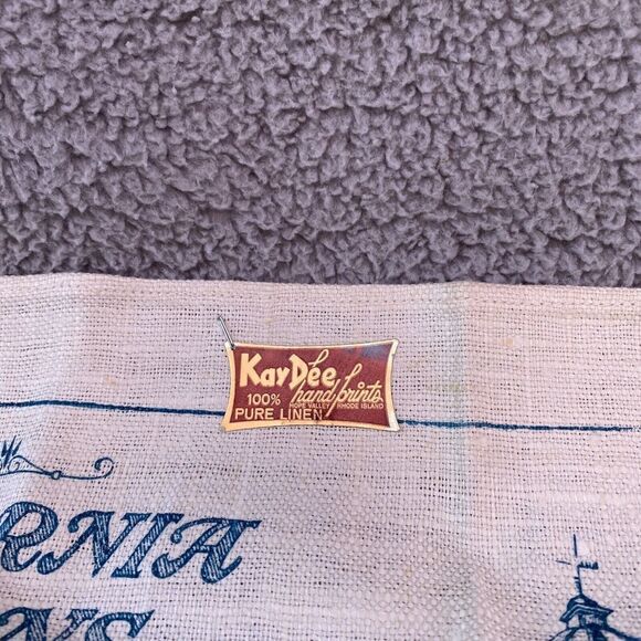 2 Vtg Kay Dee HandPrints California Missions 100% Pure Linen Kitchen Tea Towels - Picture 6 of 16